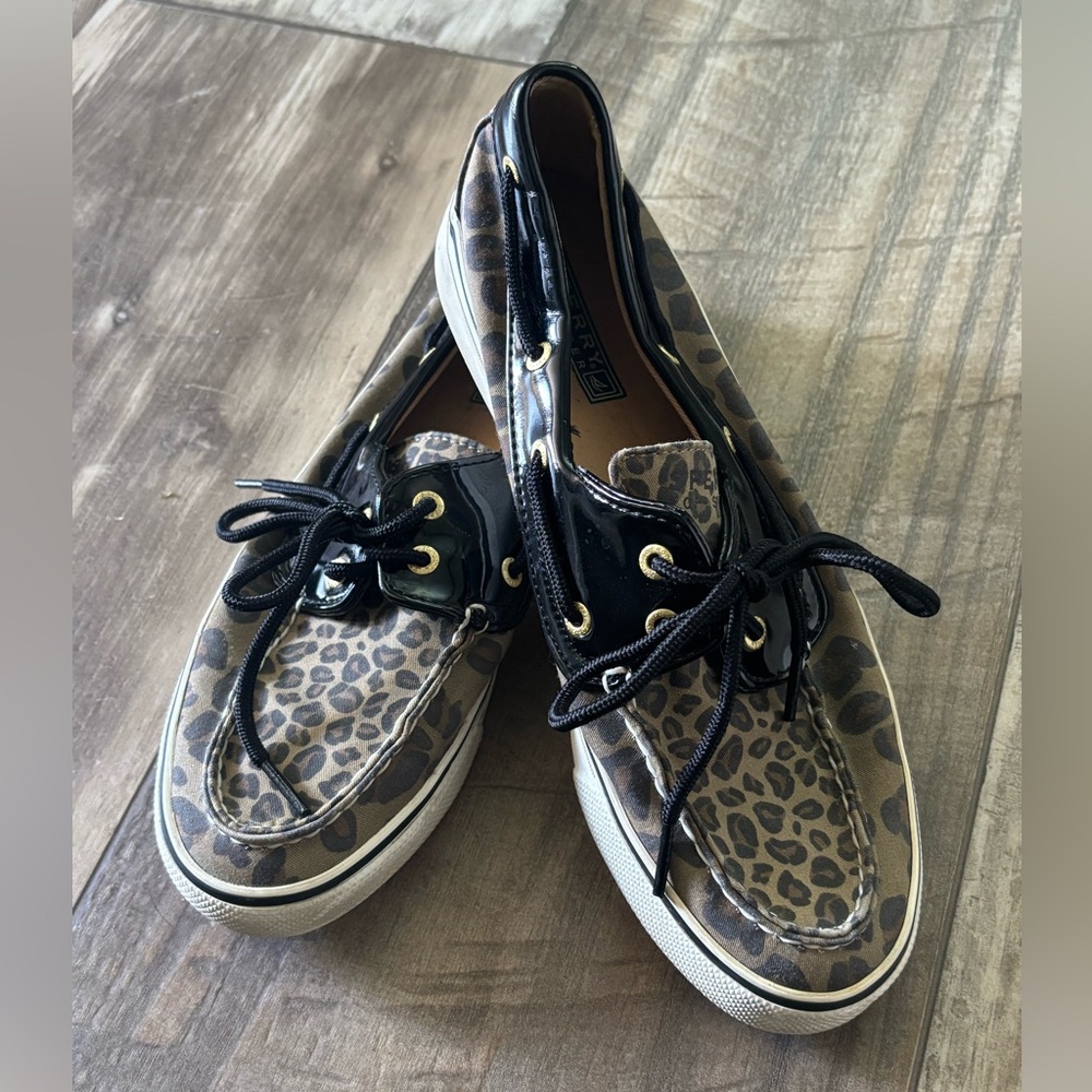 Sperry Women's Leopard Print Boat Shoes